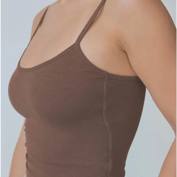 Klassy Network Brown Ribbed Brami tank - Picture 2 of 4